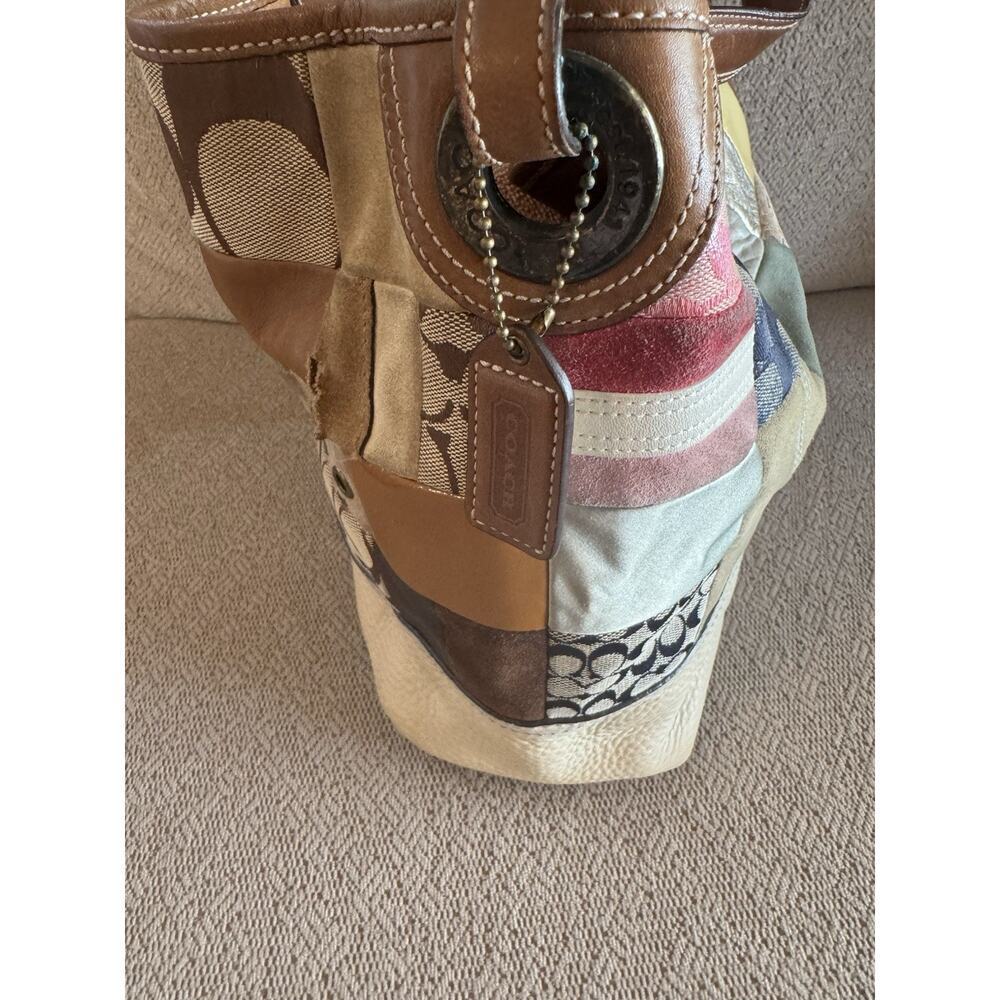 Coach Vintage Signature Patchwork Purse– Multicolor Neutral Tones - Picture 7 of 16